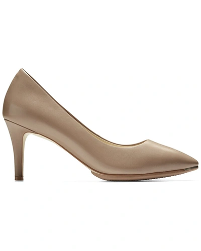 Shop Cole Haan Grand Ambition Leather Pump In Beige