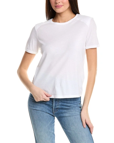 Shop Chrldr Franny Shoulder Pad T-shirt In White