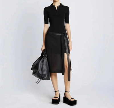 Shop Proenza Schouler Crepe Chiffon Wrap Skirt In Black