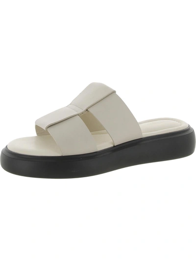Shop Vagabond Blenda Womens Leather Slip On Slide Sandals In White