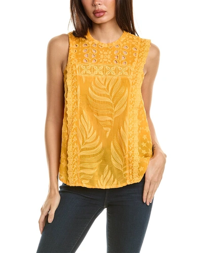 Shop Johnny Was Leafy Concetta Blouse In Orange