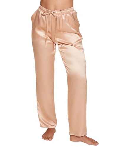 Shop Cosabella Sanika Silk Pant In Pink