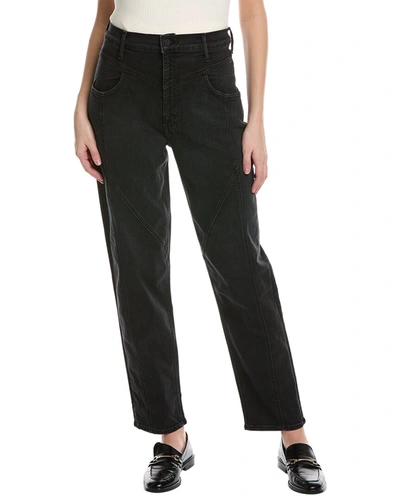 Shop Mother Denim High-waist Pointy Study Nerdy Vroom Straight Jean In Black