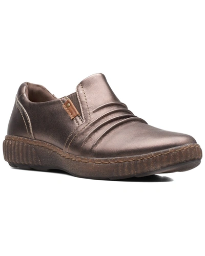 Shop Clarks Clark's Magnolia Faye Leather Flat In Brown