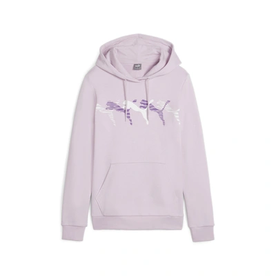 Shop Puma Women's Ess+ Logo Lab Hoodie In Purple