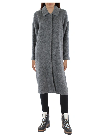 Shop Eileen Fisher Womens Alpaca Classic Long Coat In Grey