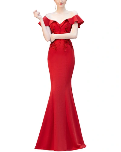 Shop Kalinnu Maxi Dress In Red