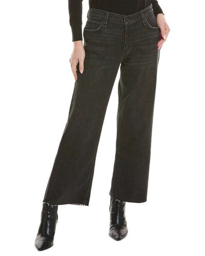 Shop Hudson Jeans Rosie High-rise Dark Raven Wide Leg Ankle Jean In Grey