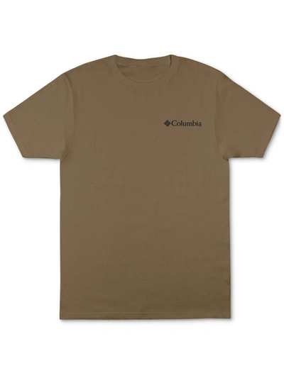 Shop Columbia Sportswear Journey Mountain Mens Cotton Short Sleeves T-shirt In Green