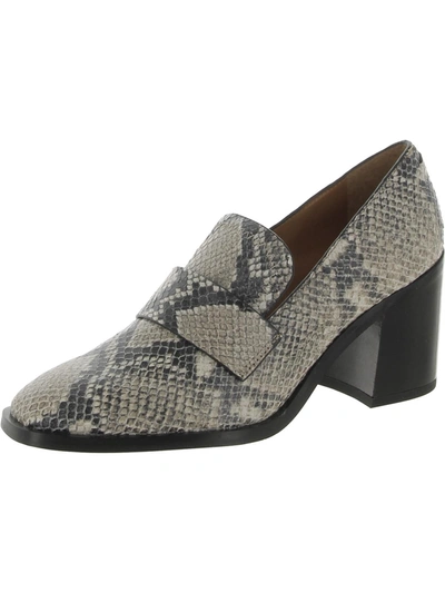 Shop Sarto Franco Sarto Renato Womens Leather Slip On Block Heels In Grey