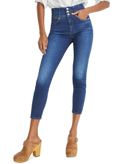 Shop Veronica Beard Katherine Corset Womens High Rise Stretch Skinny Jeans In Multi