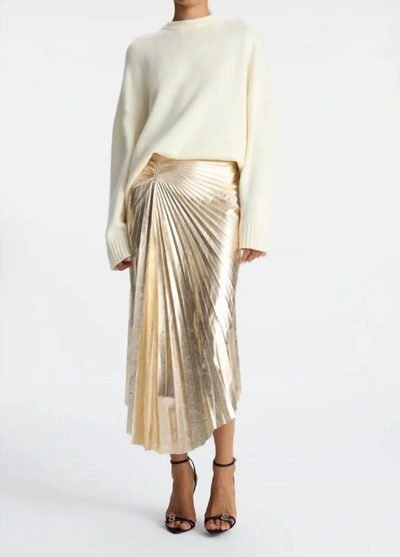 Shop A.l.c Tori Skirt In Pale Gold