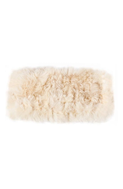 Marcus Adler Faux Fur Headband In Ivory