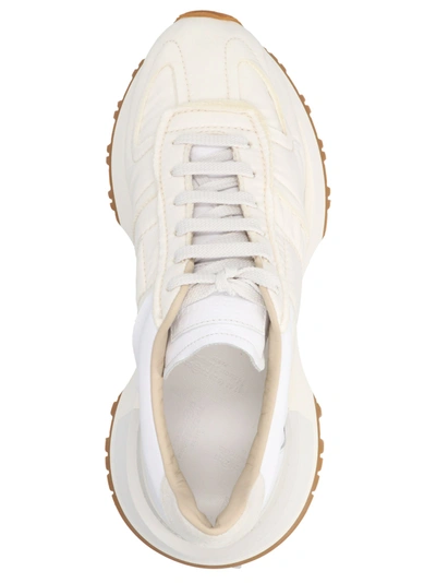 Shop Maison Margiela Leather Sneakers White