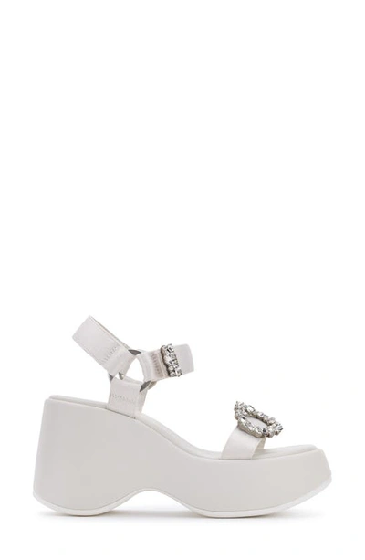 Shop Karl Lagerfeld Kiana Platform Sandal In Soft White