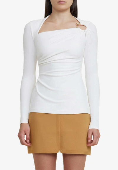 Shop Acler Anderston Asymmetric Top In Ivory