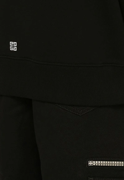 Shop Givenchy Archetype Logo Embroidered Sweatshirt In Black