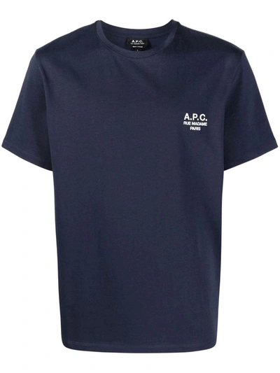 Shop Apc A.p.c. T-shirts In Dark Navy