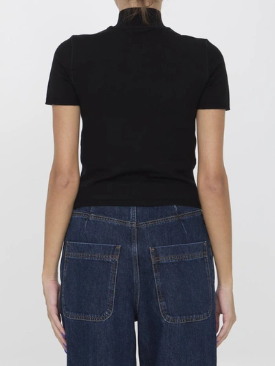 Shop Alexander Wang Knit Top With Logo In Black