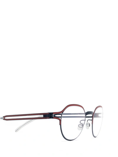 Shop Mykita Eyeglasses In Navy/rusty Red