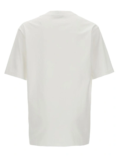 Shop Dolce & Gabbana Oversized White T-shirt With Branded Anchor Print In Cotton Man