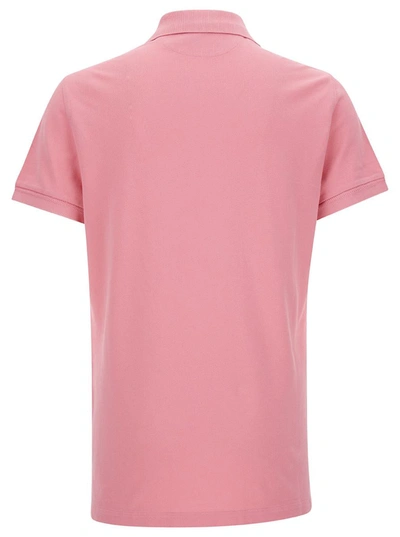 Shop Tom Ford Pink Short-sleeves Polo In Cotton Piquet Jersey Man