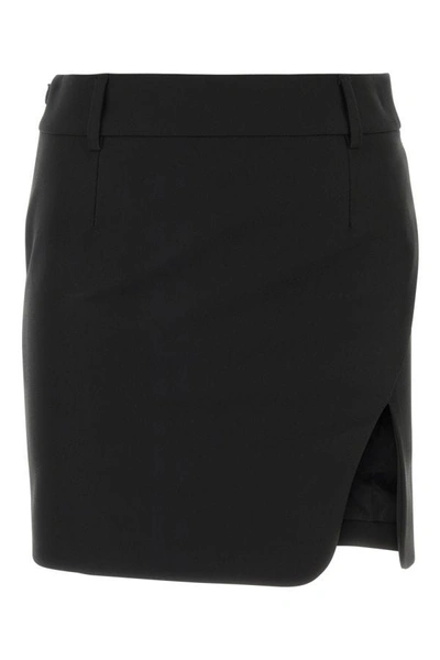 Shop Off-white Off White Woman Black Drill Mini Skirt