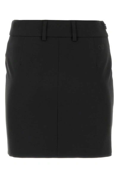 Shop Off-white Off White Woman Black Drill Mini Skirt