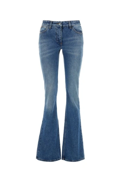 Shop Off-white Off White Woman Denim Jeans In Blue