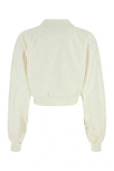 Shop Off-white Off White Woman Ivory Cotton Oversize Sweatshirt