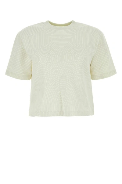 Shop Off-white Off White Woman Ivory Cotton Oversize T-shirt