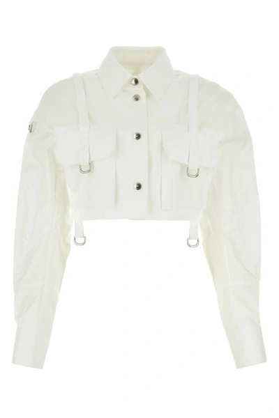 Shop Off-white Off White Woman White Poplin Shirt