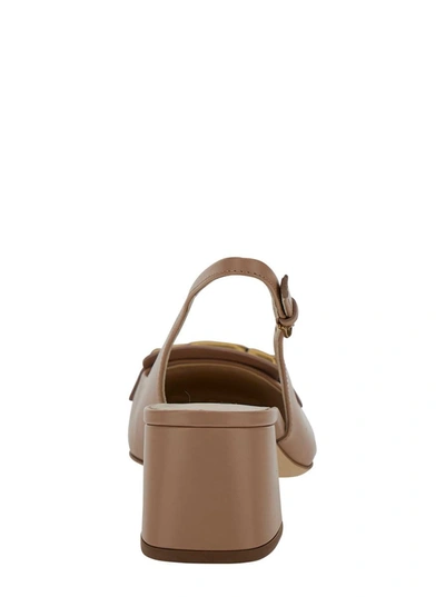 Tod's Pink Slingbacks With Chain Detail In Pink