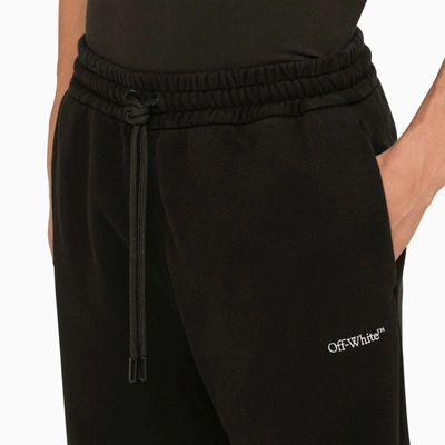 Shop Off-white Â„¢ Black Jogging Trousers In Jersey Men