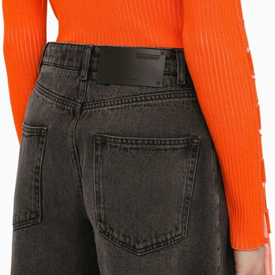 Off-white Black Washed Balloon Jeans In Black