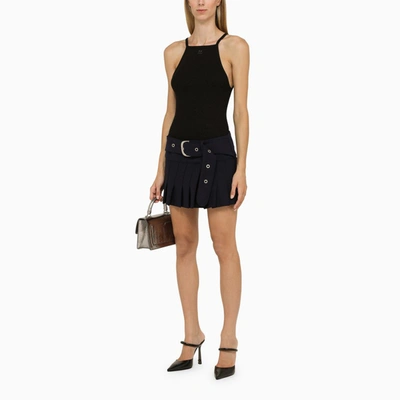 Shop Off-white ™ Cobalt Wool Miniskirt Women In Blue