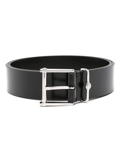 Shop Versace Belt H 40 Calf Accessories In Black