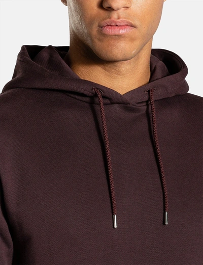 Shop Norse Projects Vagn Classic Hooded Sweatshirt In Burgundy
