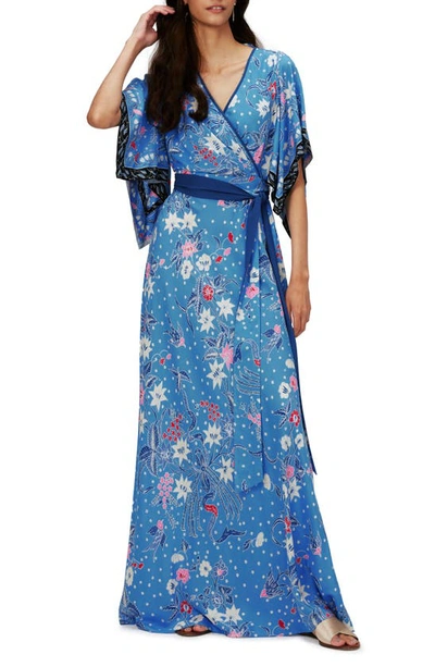 Shop Dvf Gary Floral Maxi Dress In Celestial Batik Bands Bu