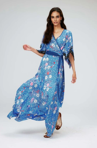 Shop Dvf Gary Floral Maxi Dress In Celestial Batik Bands Bu
