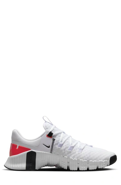 Shop Nike Free Metcon 5 Training Shoe In White/ Bright Crimson/ Black