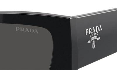 Shop Prada 53mm Pillow Sunglasses In Black