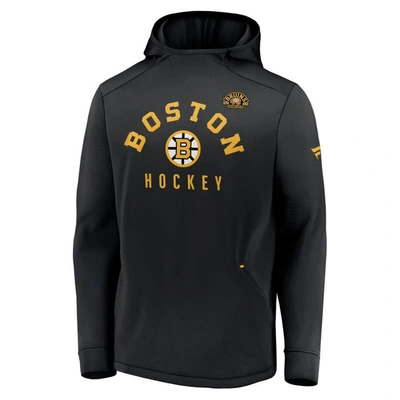 Shop Fanatics Branded Black Boston Bruins Centennial Lockup Authentic Pro Pullover Hoodie