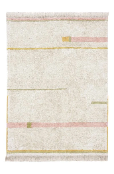 Shop Lorena Canals Kids' Washable Lanes Rug In Vintage Nude