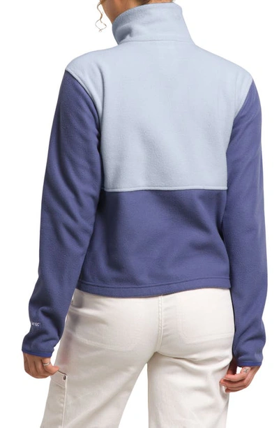 Shop The North Face Alpine Polartec® Fleece Stand Collar Top In Cave Blue/ Dusty Periwinkle