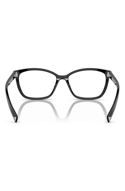 Shop Prada 53mm Rectangular Optical Glasses In Black