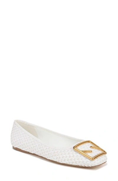 Shop Sarto By Franco Sarto Amaya 6 Square Toe Flat In White