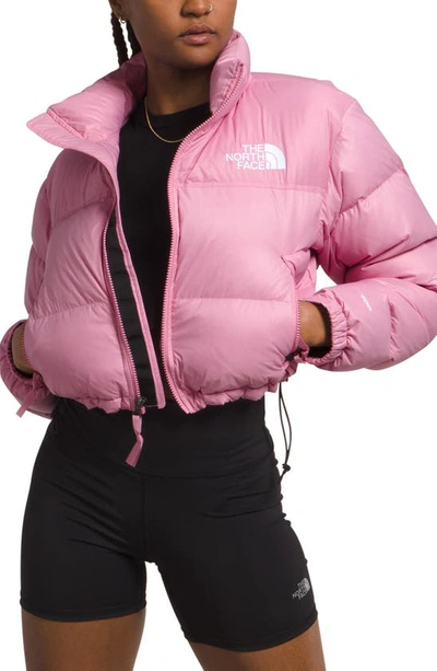 Shop The North Face Nuptse Water Repellent 700 Fill Power Down Short Puffer Jacket In Orchid Pink