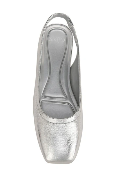 Shop Sarto By Franco Sarto Flexa Antona Slingback Ballet Flat In Silver