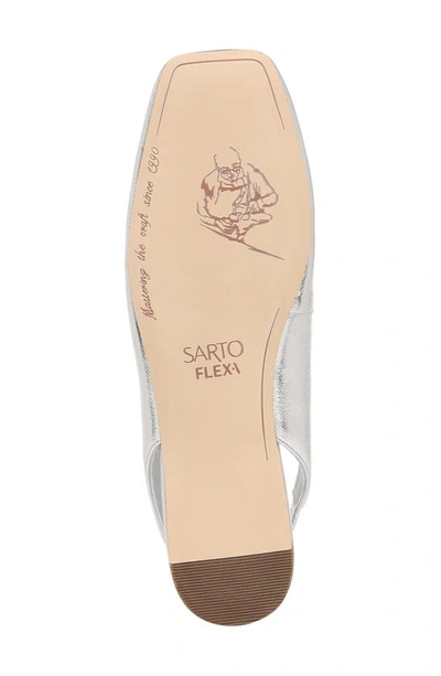 Shop Sarto By Franco Sarto Flexa Antona Slingback Ballet Flat In Silver